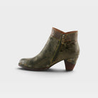 L'Artiste Bestlove boots in Olive Multi, side view