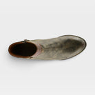 L'Artiste Bestlove boots in Olive Multi, top view