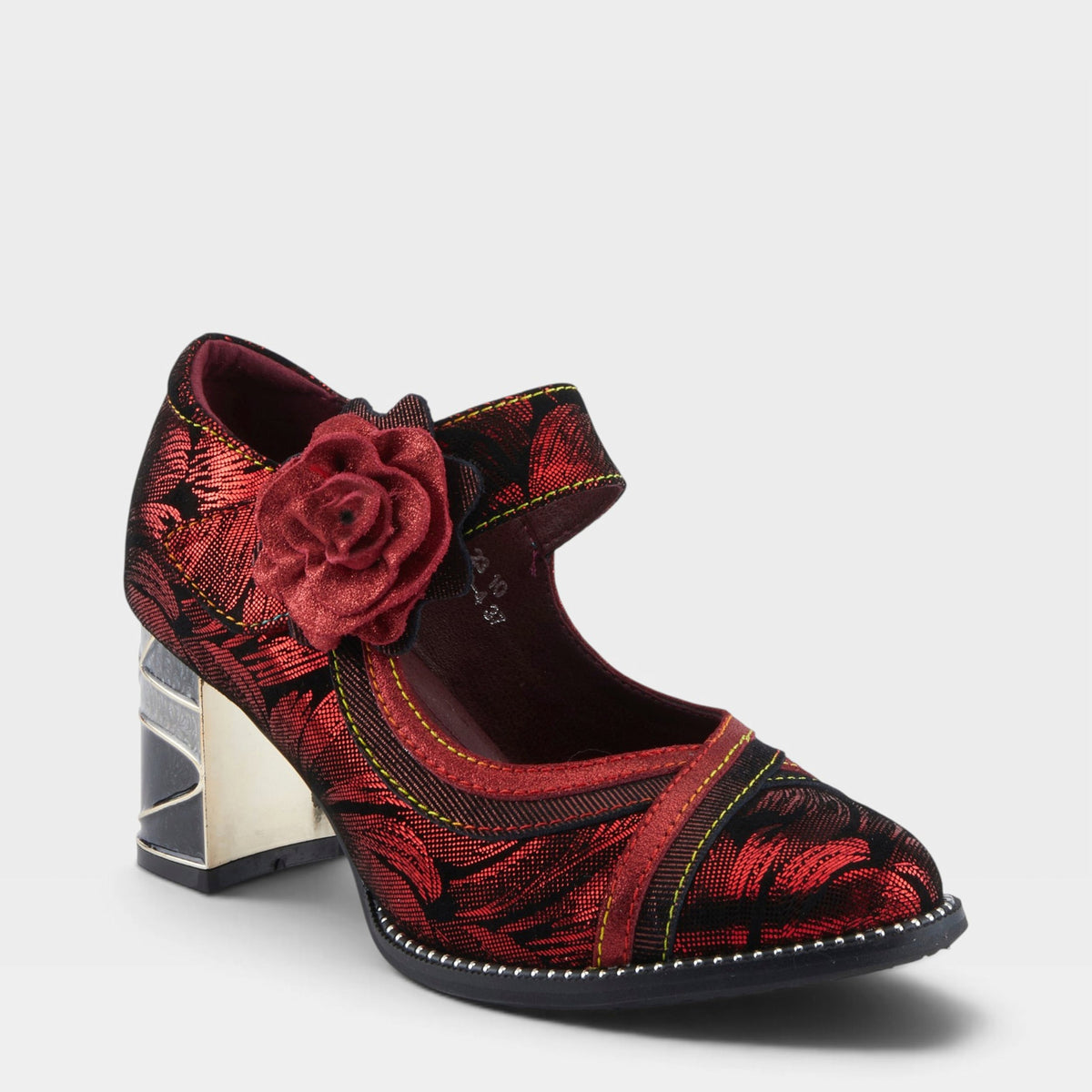 L'Artiste BEVERLYHILLS SHOES in RED MULTI, front view