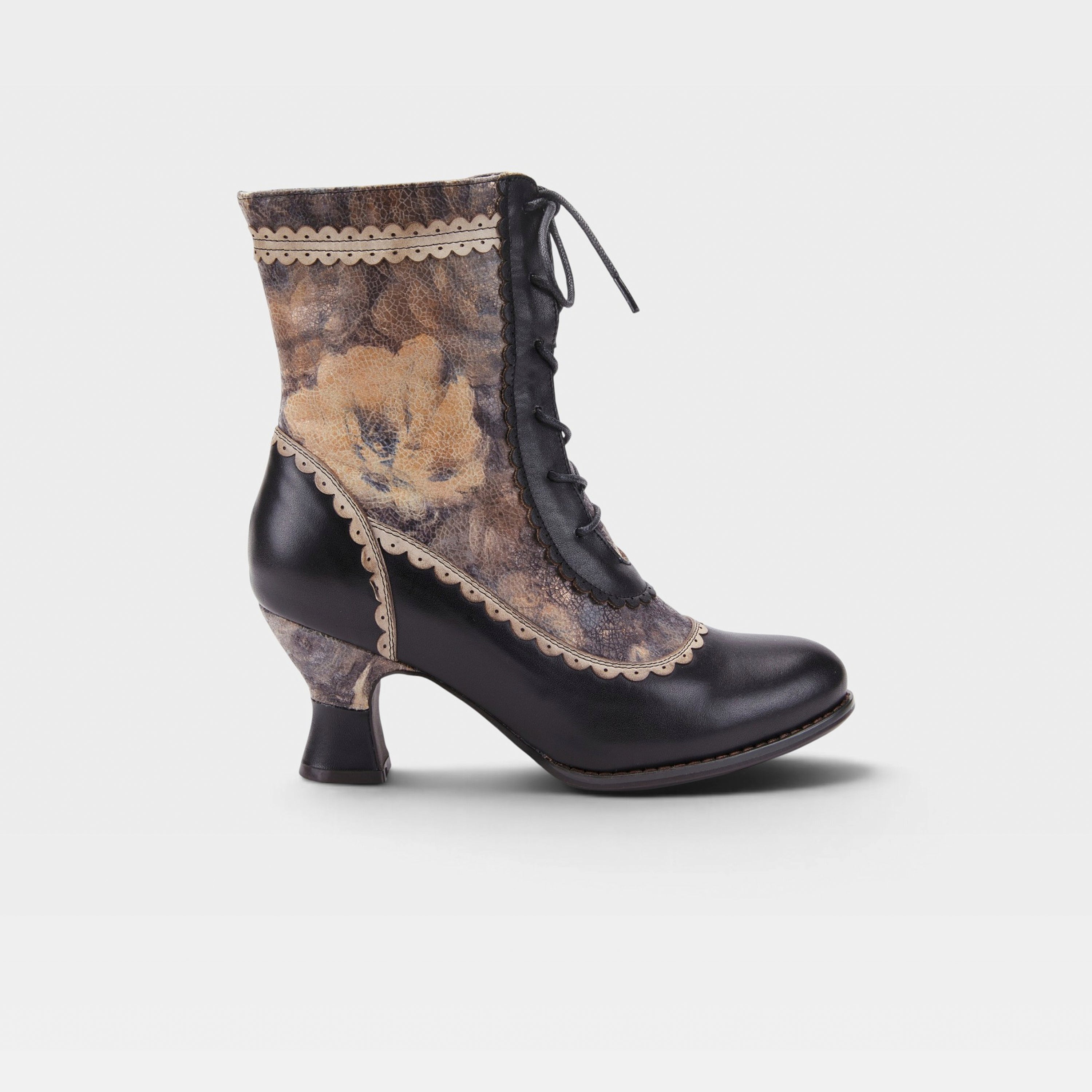 L'Artiste Bewitch-Floral bootie in Black Multi, hero view