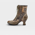 L'Artiste Bewitch-Floral bootie in Olive Multi, side view