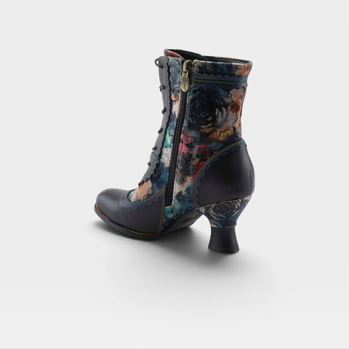 L'Artiste Bewitch-Prit boots in Navy Multi, alternate angle view