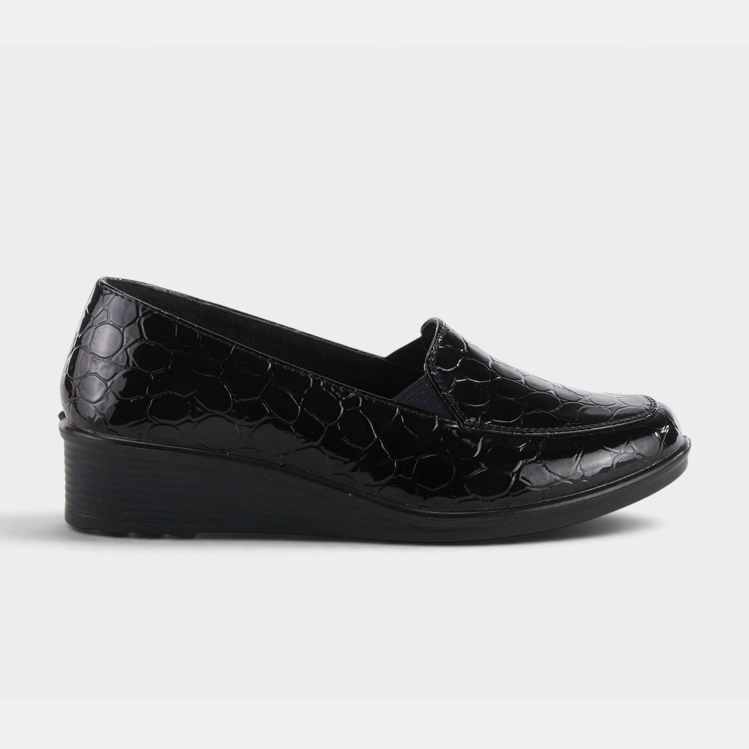Flexus Biddey Black Croco Shoe