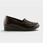 Flexus Biddey Dark Brown Croco Shoe