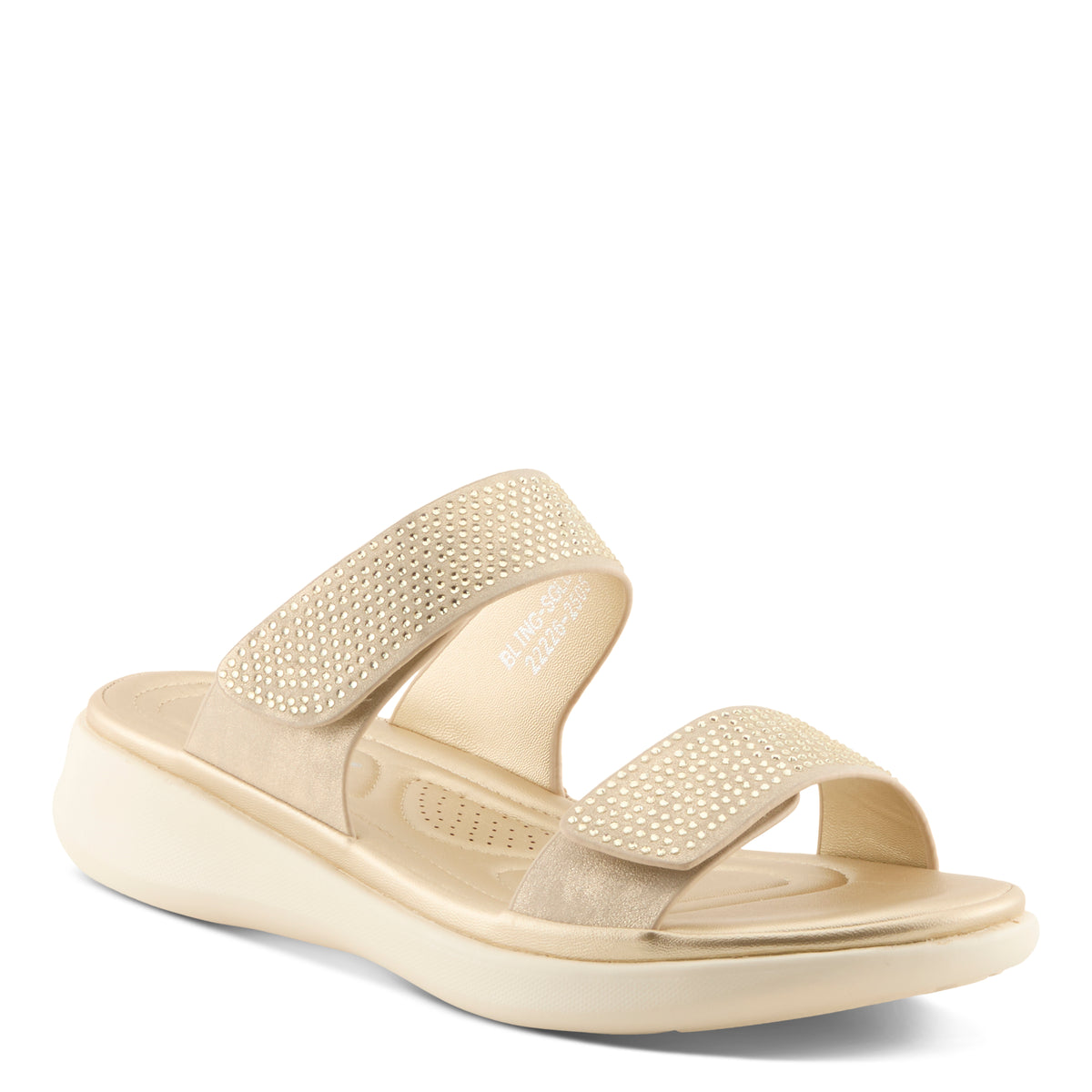 Flexus FLEXUS BLING SLIDE SANDALS sandal in black with flexible sole