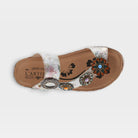L'Artiste Blissbloom sandals in Ice Multi, top view