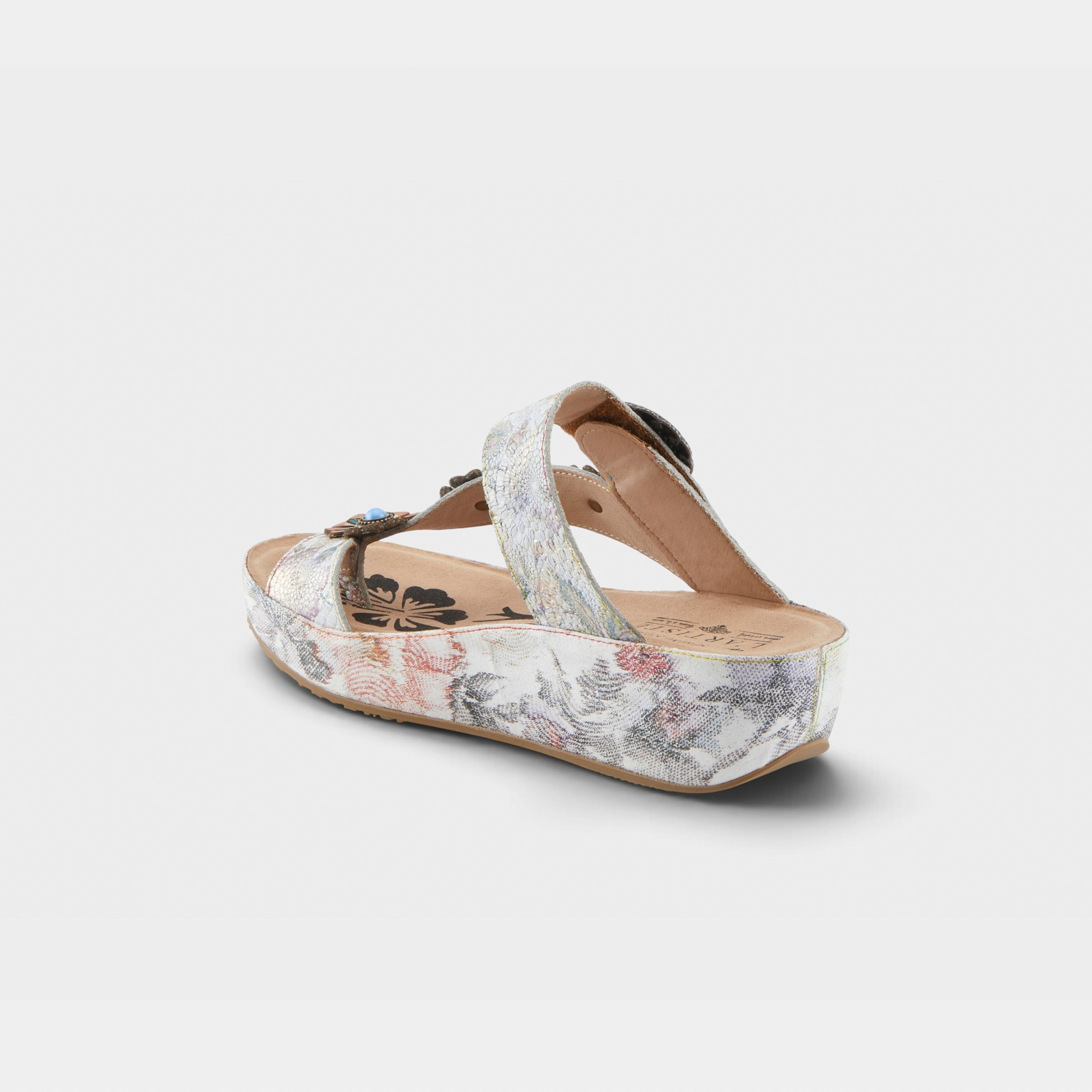 L'Artiste Blissbloom sandals in Ice Multi, alternate angle view