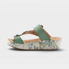L'Artiste Blissbloom sandals in Mint Green, side view
