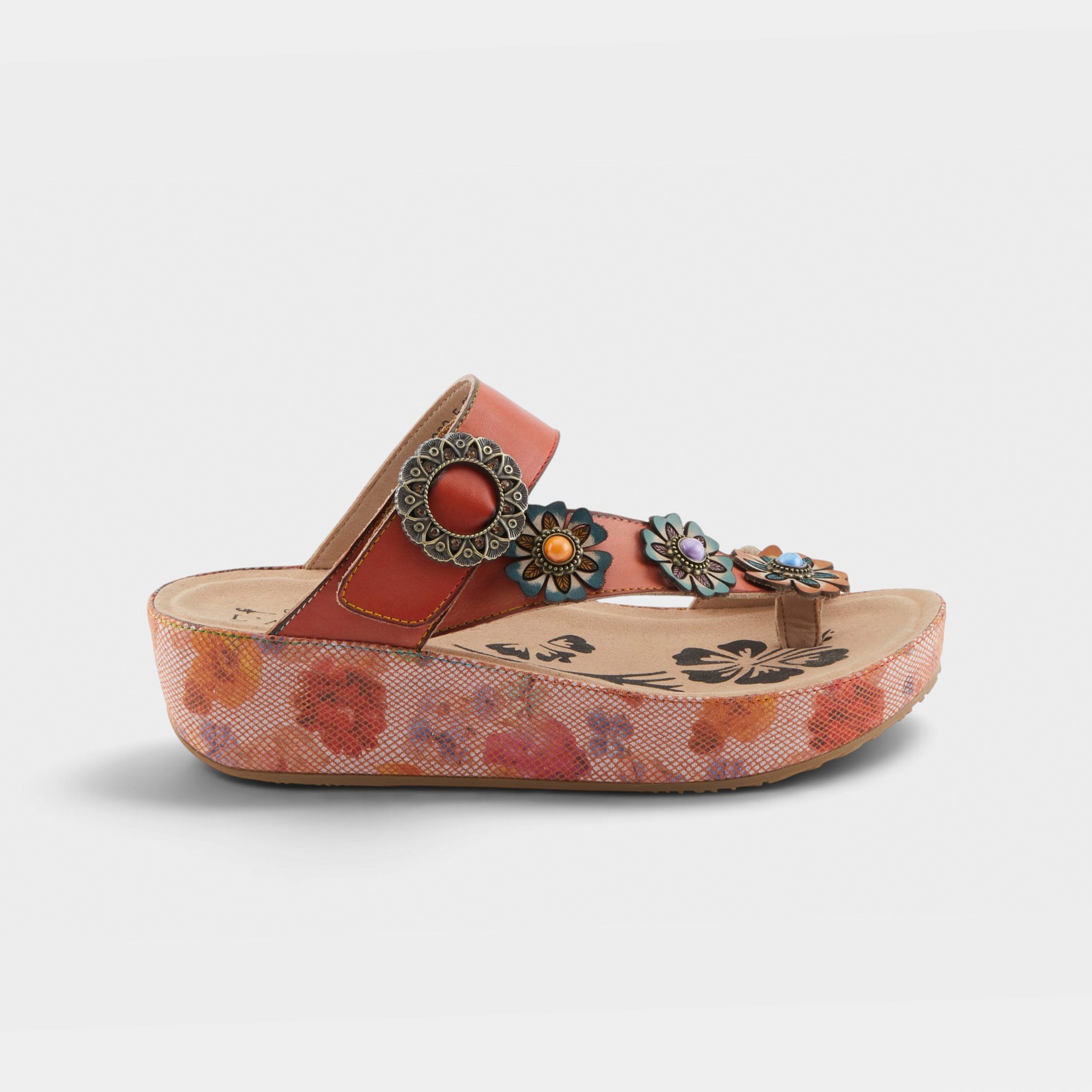 L'Artiste Blissbloom sandals in Peach, hero view