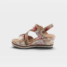 L'Artiste Blissful sandals in Beige Multi, side view