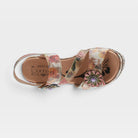 L'Artiste Blissful sandals in Beige Multi, top view