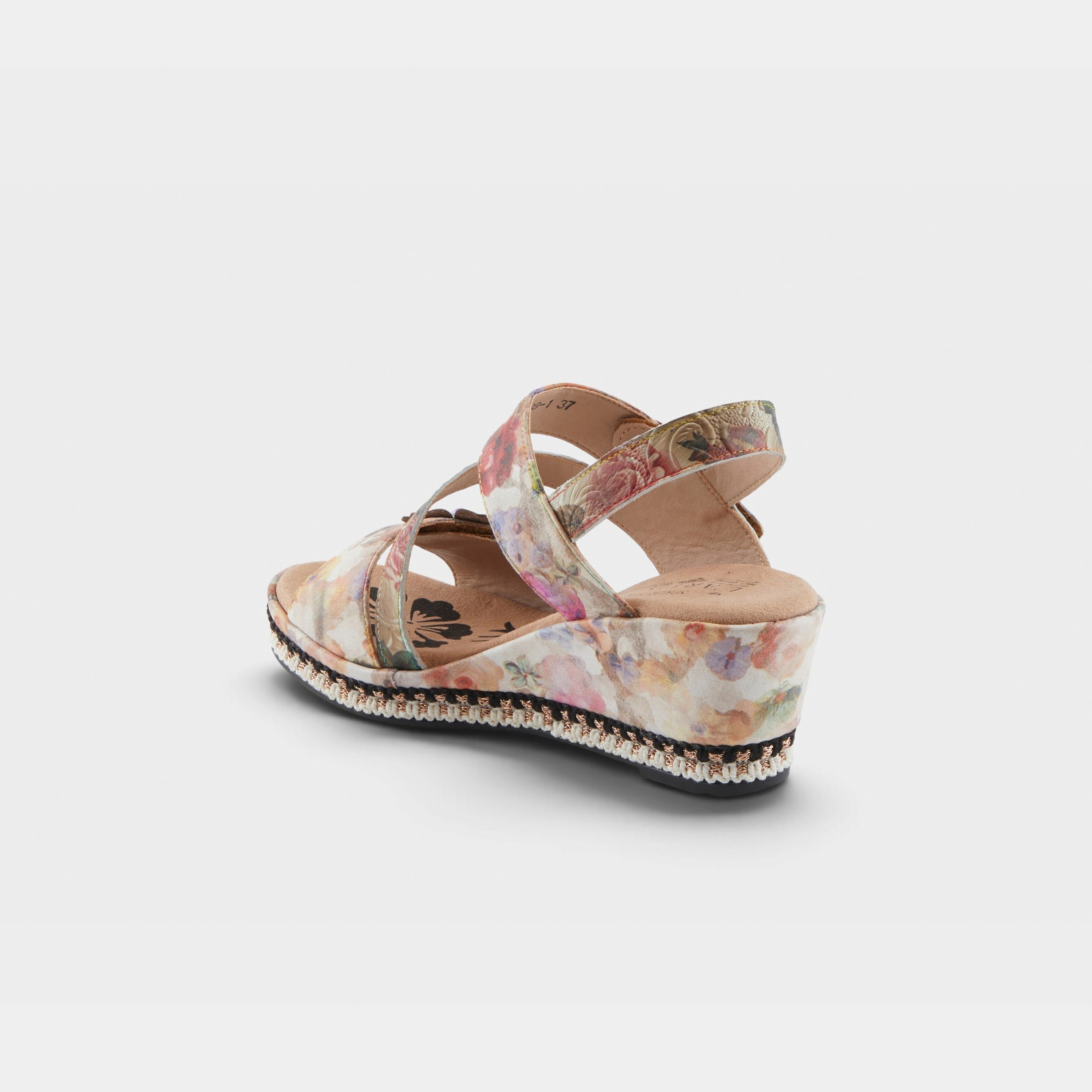 L'Artiste Blissful sandals in Beige Multi, alternate angle view