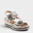 L'Artiste Blissful sandals in Ice Multi, front view