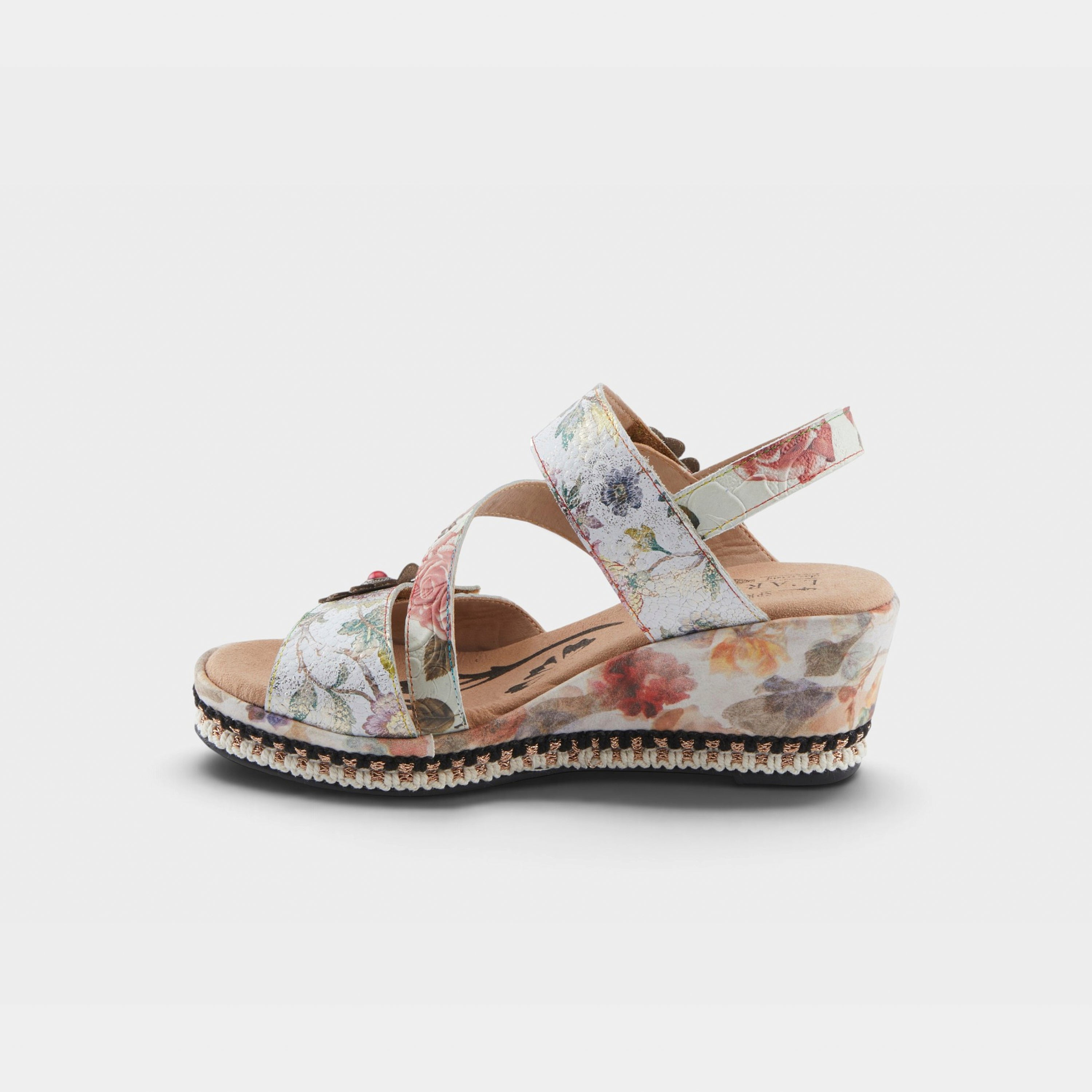 L'Artiste Blissful sandals in Ice Multi, side view