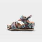 L'Artiste Blissful sandals in Navy Multi, side view