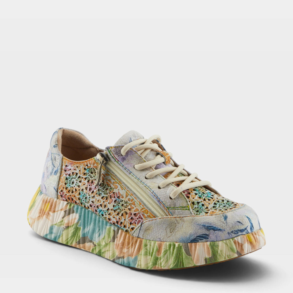 L'Artiste Bloomington sneakers in Beige Multi, front view