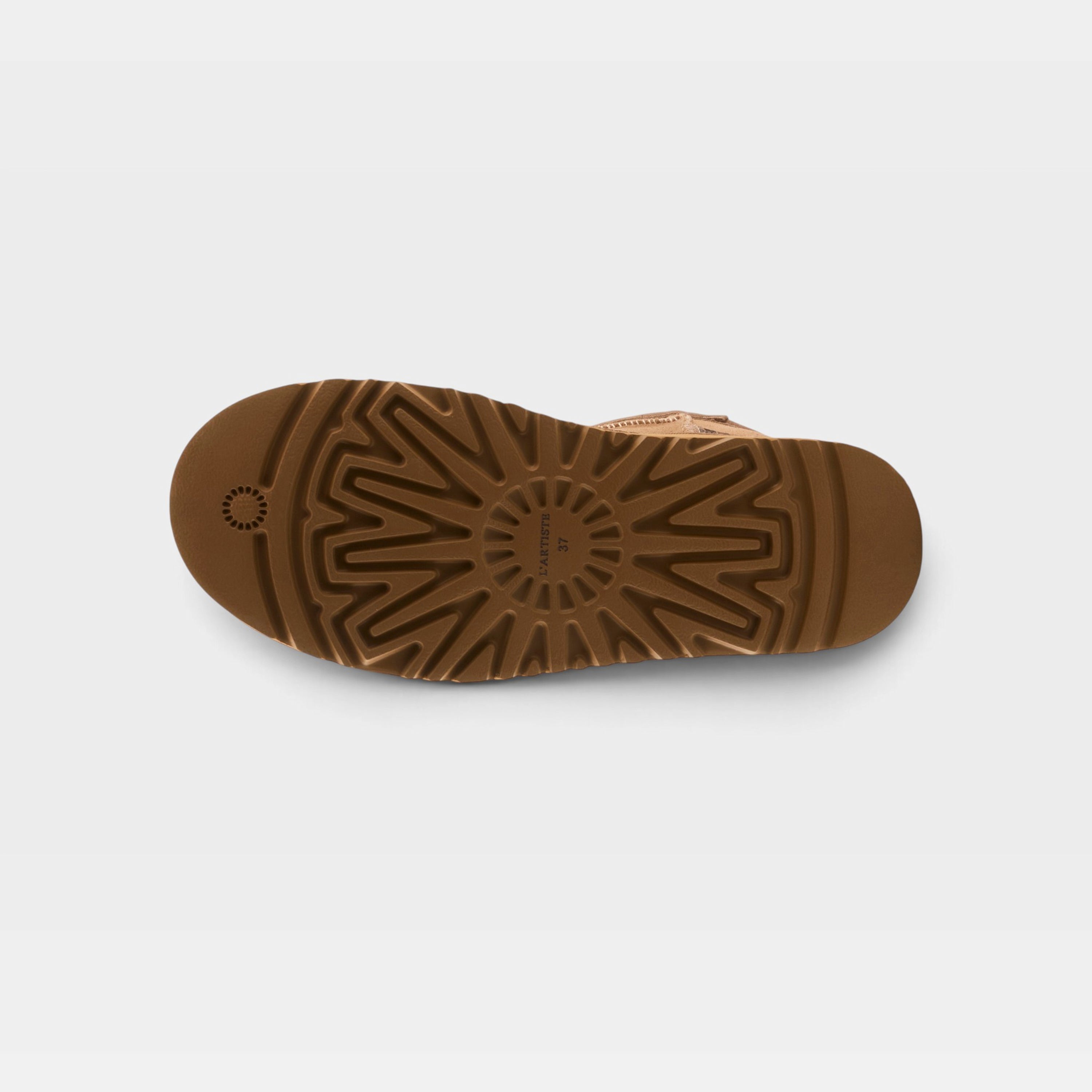 L'Artiste Brandai boots in Beige Multi Suede, outsole view