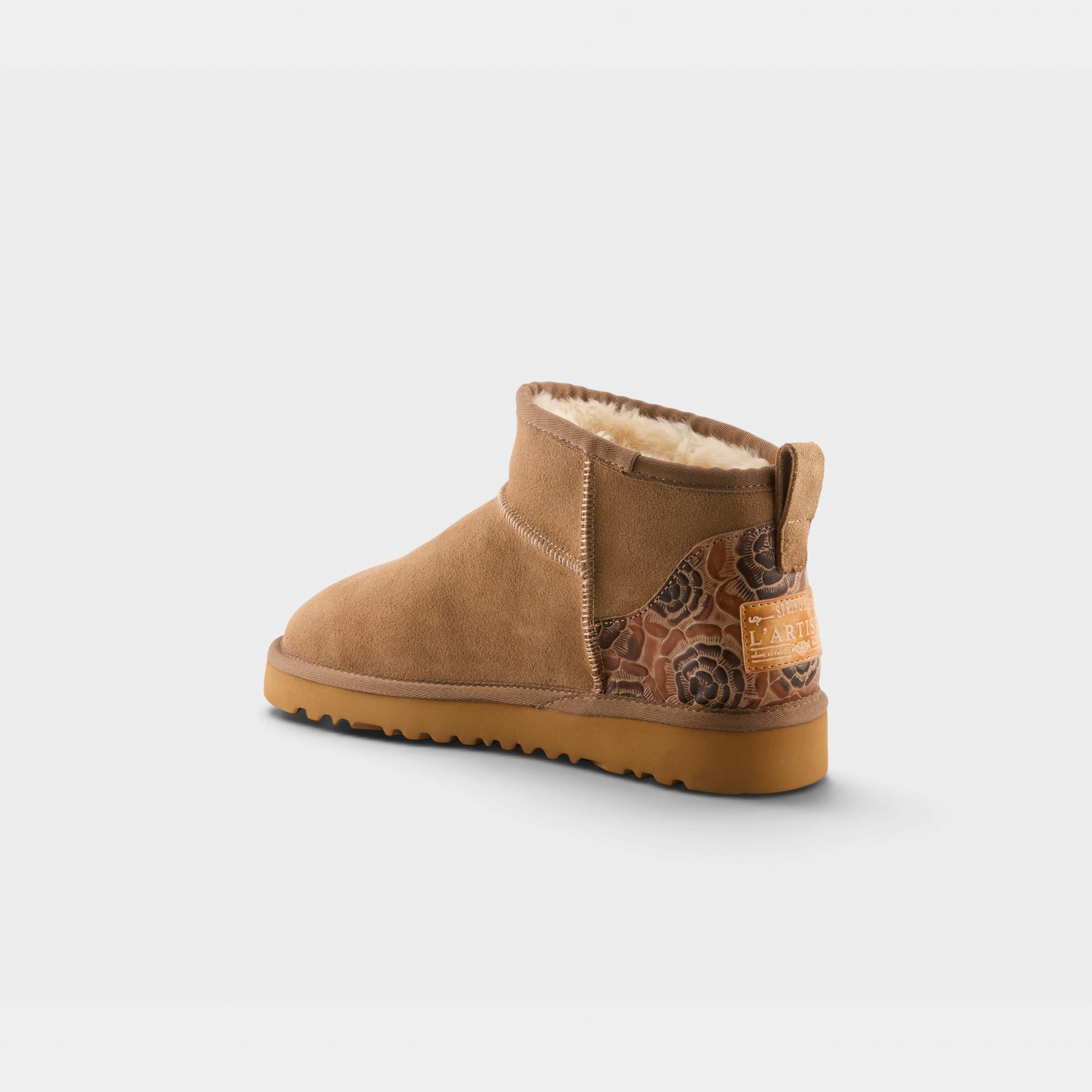L'Artiste Brandai boots in Beige Multi Suede, alternate angle view