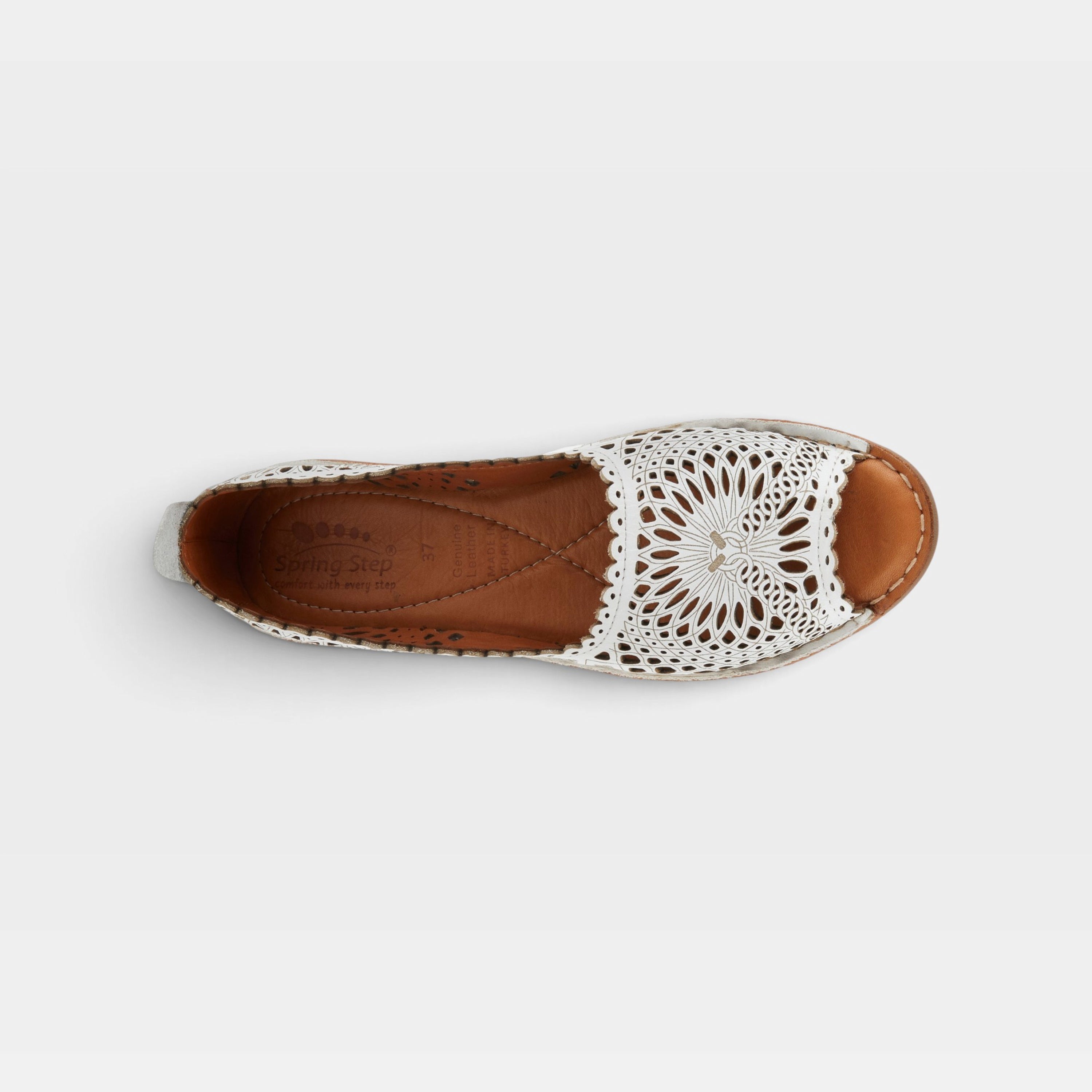 Spring Step Brandal White Slip-on Shoe