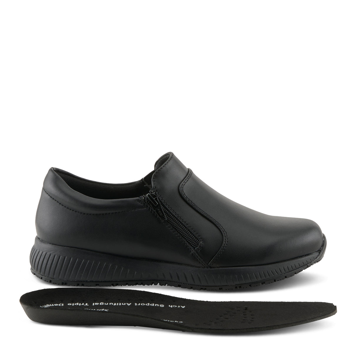 Spring Step Professional SPRING STEP PROFESSIONAL BRANSKI SLIP-ON SHOE slip-on shoe in black with slip-resistant outsole