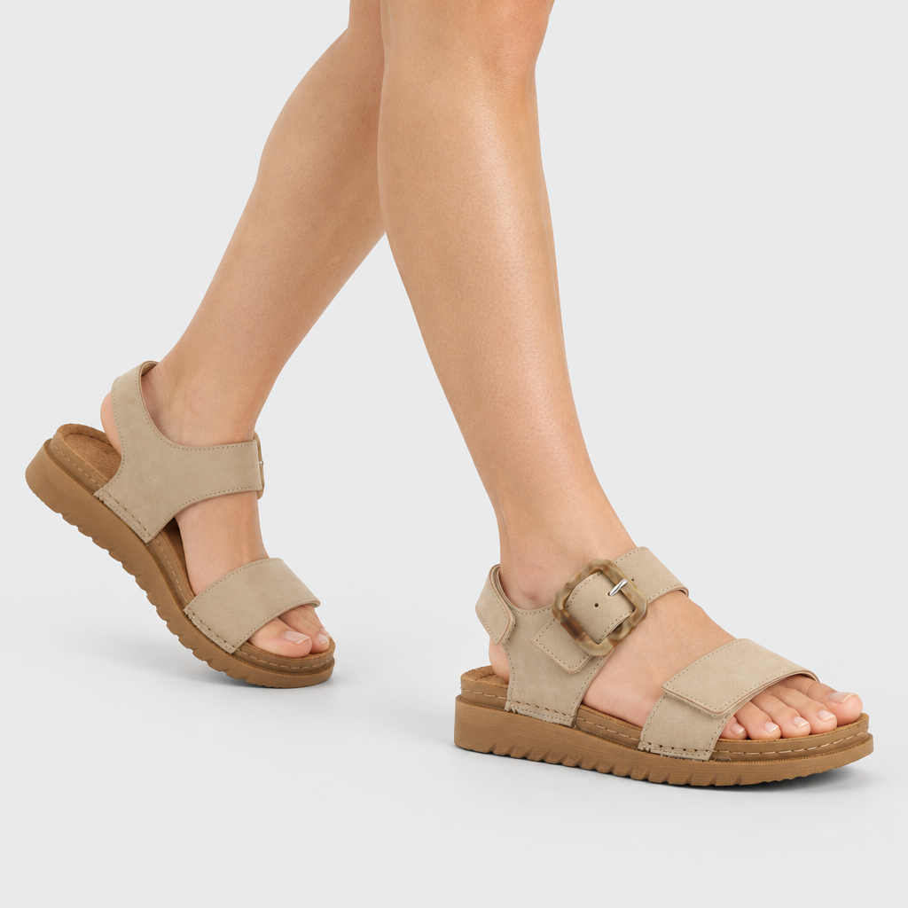 Flexus Bravies Bone Sandal - on-foot view