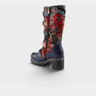 L'Artiste Brazen boots in Navy Multi, alternate angle view