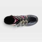 L'Artiste Brazza boots in Black Multi, top view
