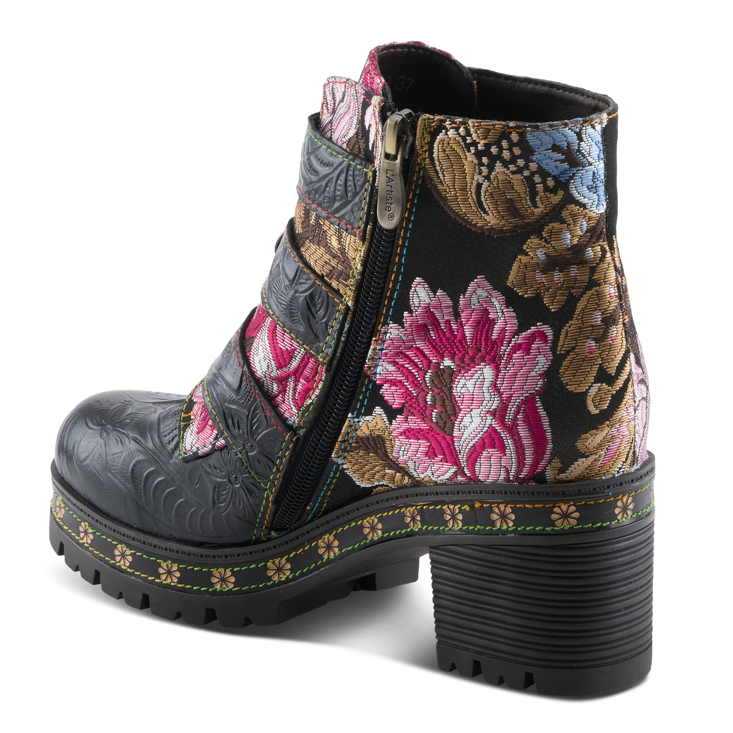 Artisan-Made Stylish Chunky Heel Boots – Spring Step Shoes