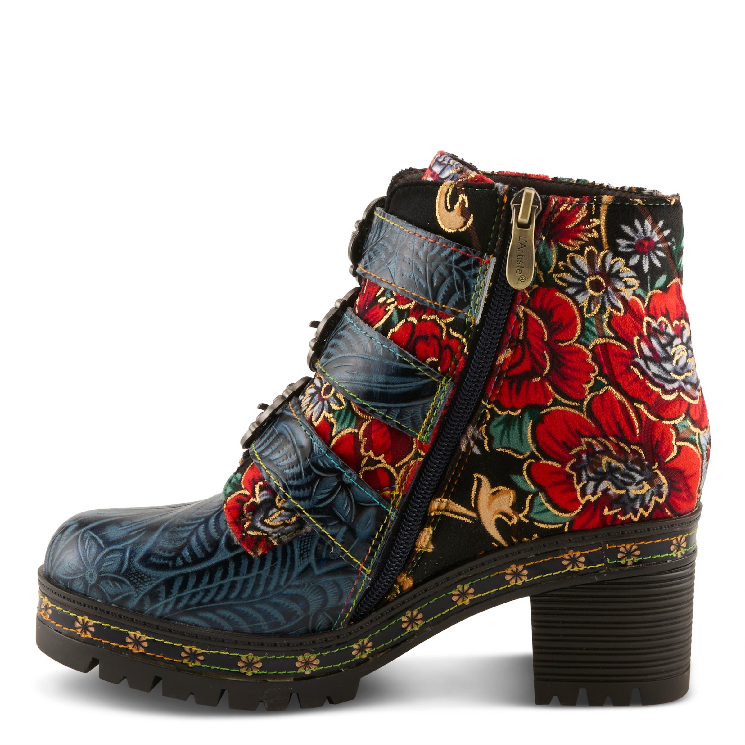 Artisan-Made Stylish Chunky Heel Boots – Spring Step Shoes