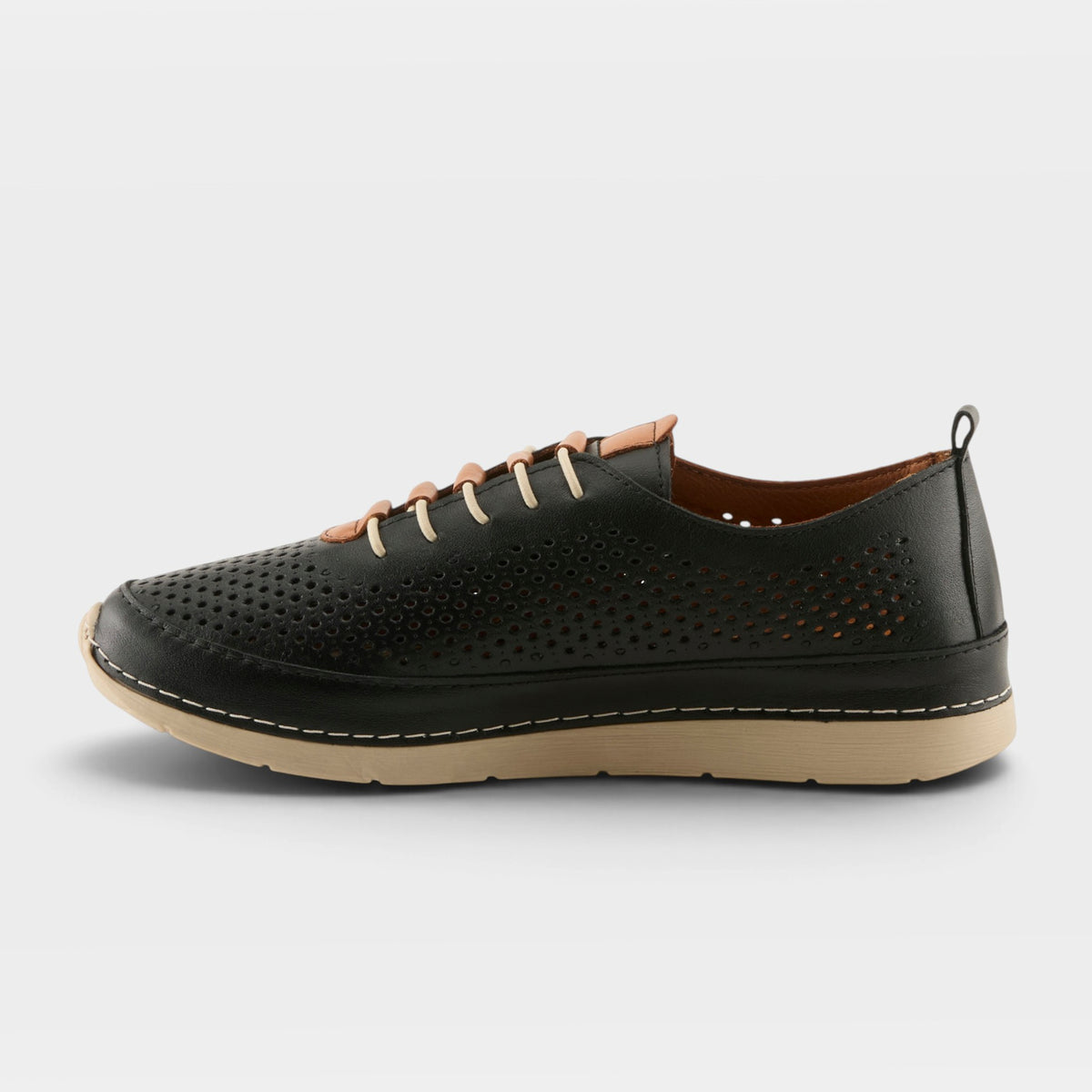 Spring Step Breen Black Fashion Casual Sneaker
