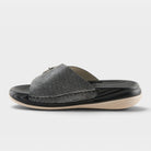Flexus Brewer Black Metallic Sandal