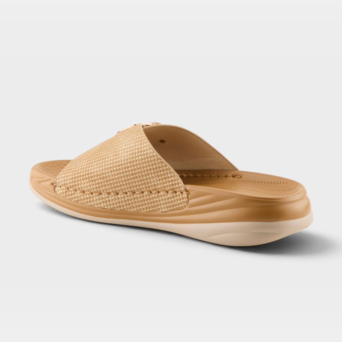 Flexus Brewer Tan Metallic Sandal