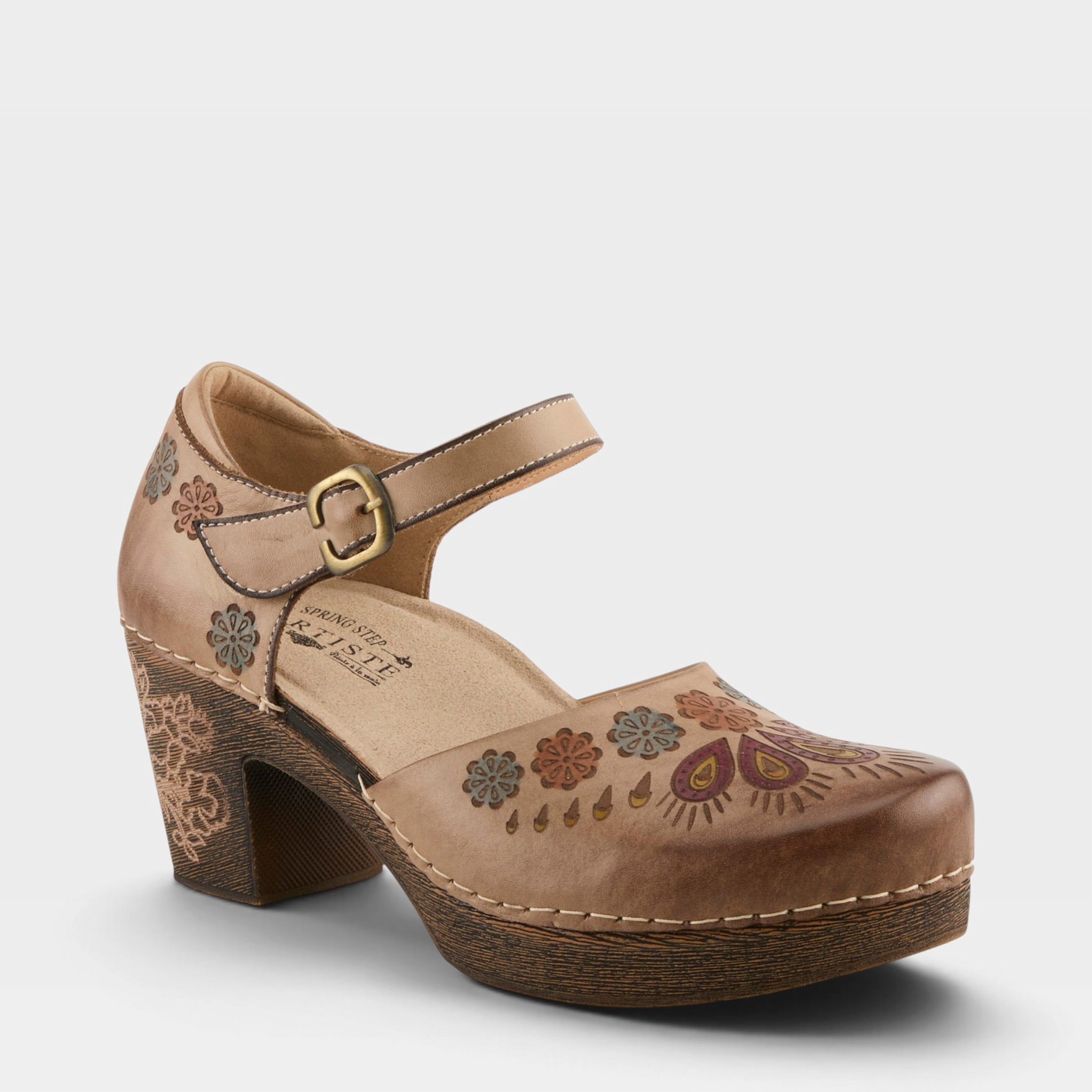 L'Artiste BRIDGITTE SHOES in BEIGE MULTI, front view