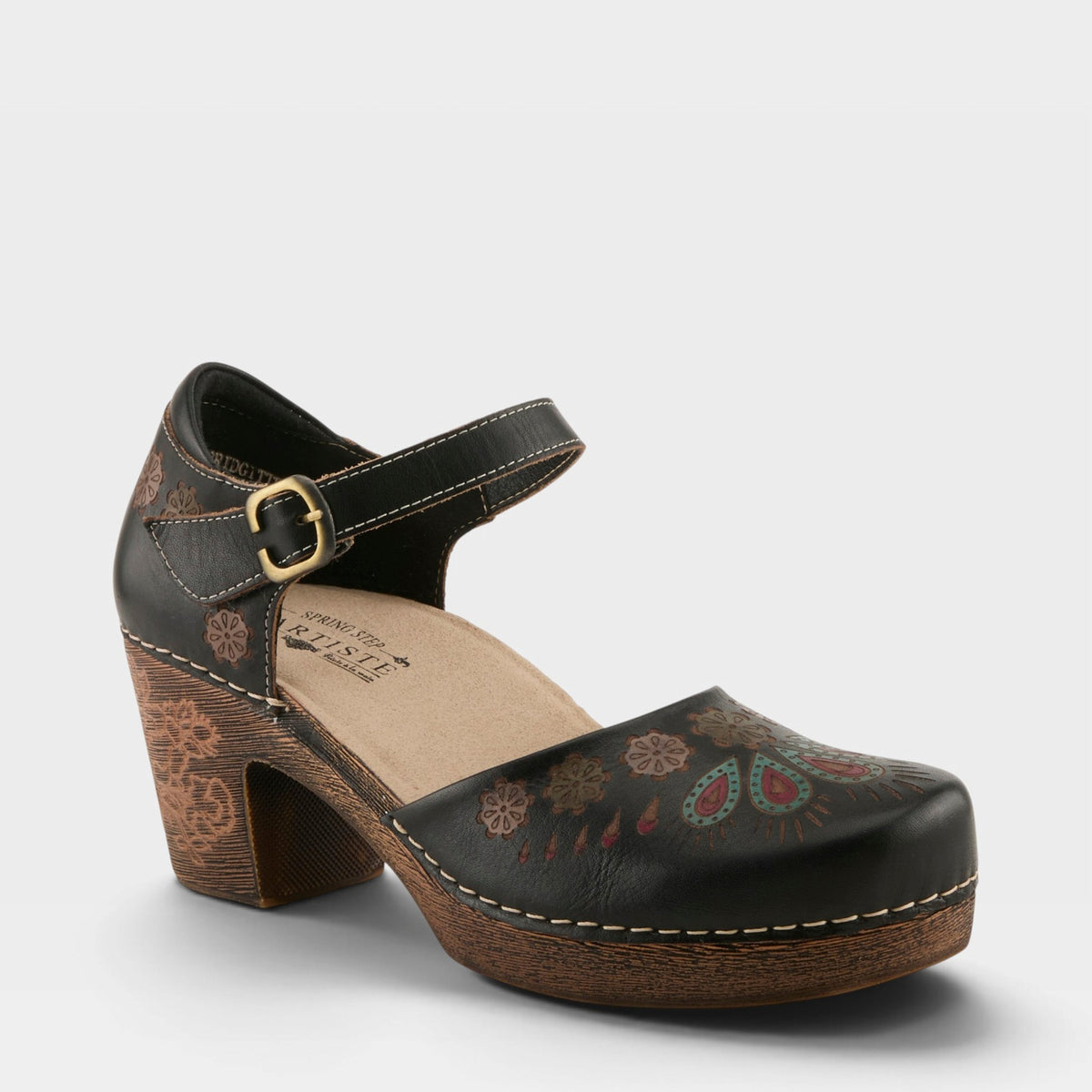 L'Artiste BRIDGITTE SHOES in BLACK MULTI, front view