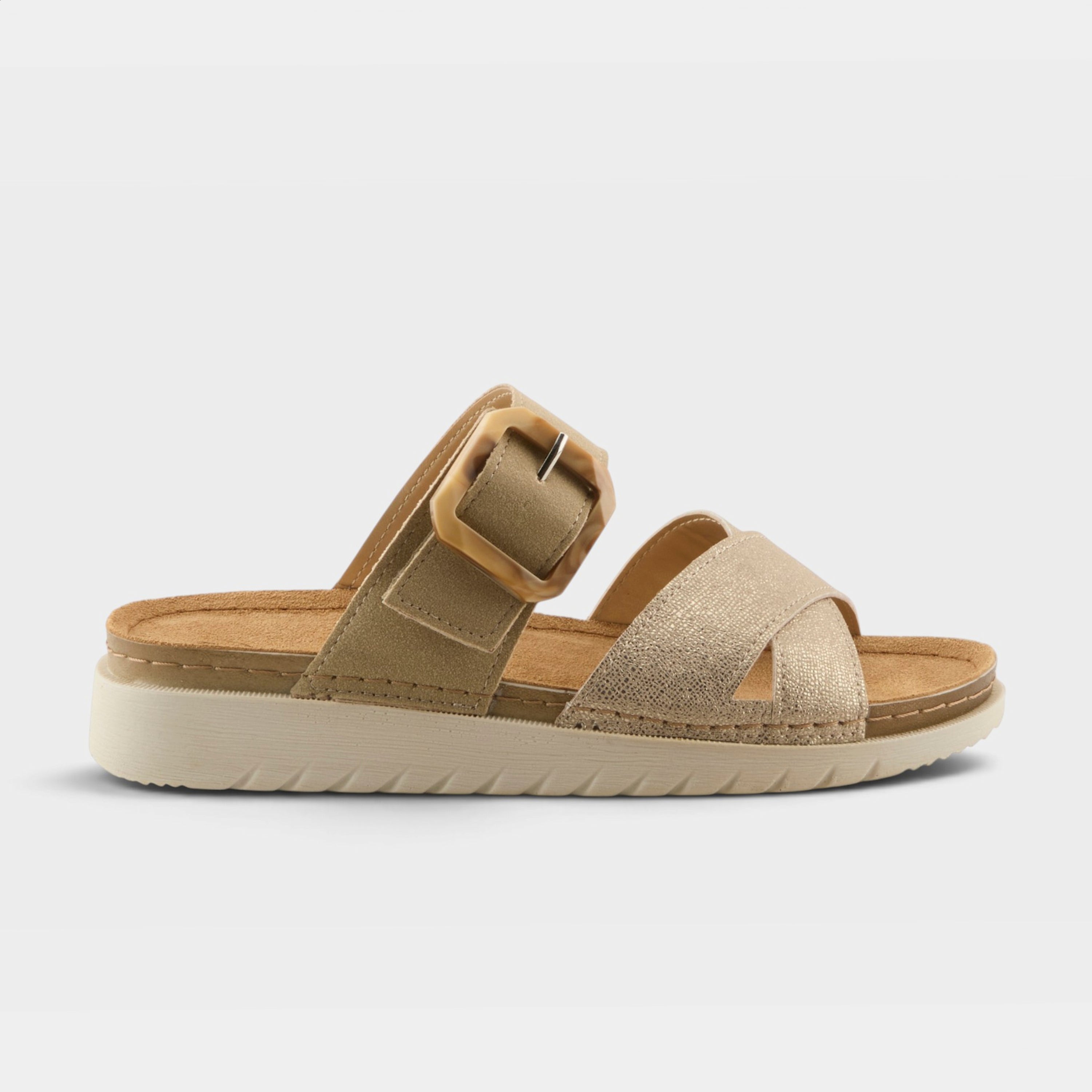 Flexus Brinoza Tan Multi Sandal