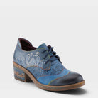 L'Artiste BRITEETOE SHOES in BLUE, front view