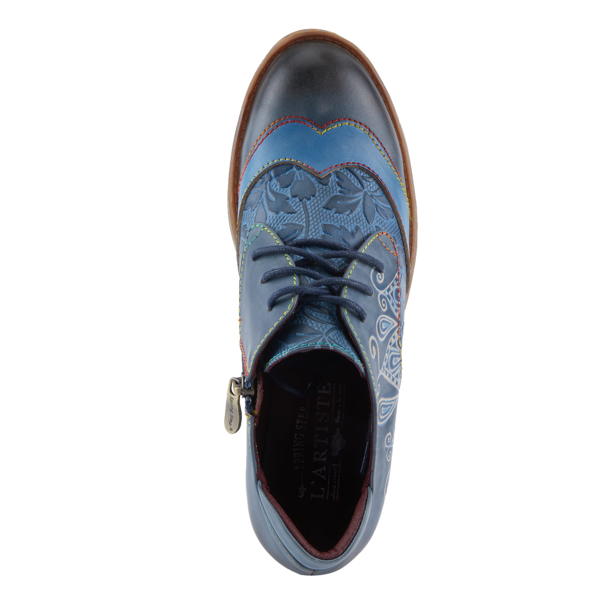 L'Artiste L'ARTISTE BRITEETOE SHOES shoe in brown with handcrafted leather design