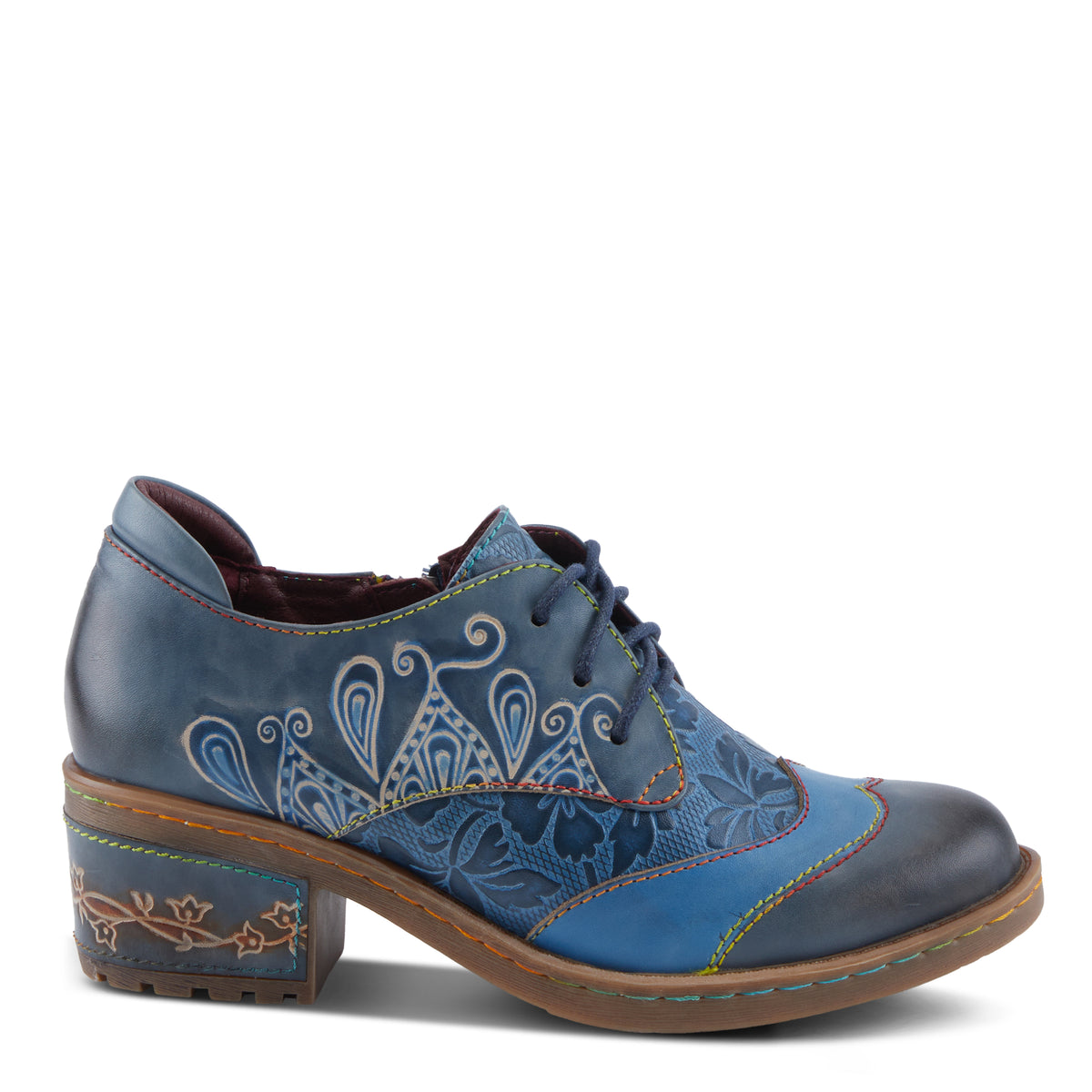 L'Artiste L'ARTISTE BRITEETOE SHOES shoe in brown with handcrafted leather design