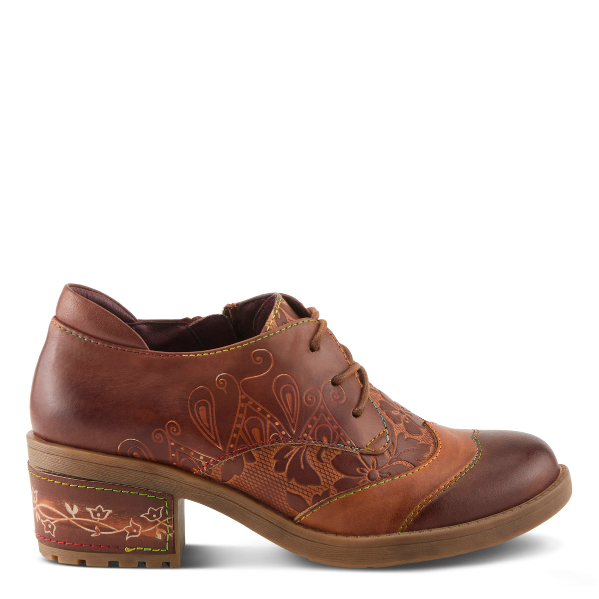 L'Artiste L'ARTISTE BRITEETOE SHOES shoe in black with handcrafted leather design
