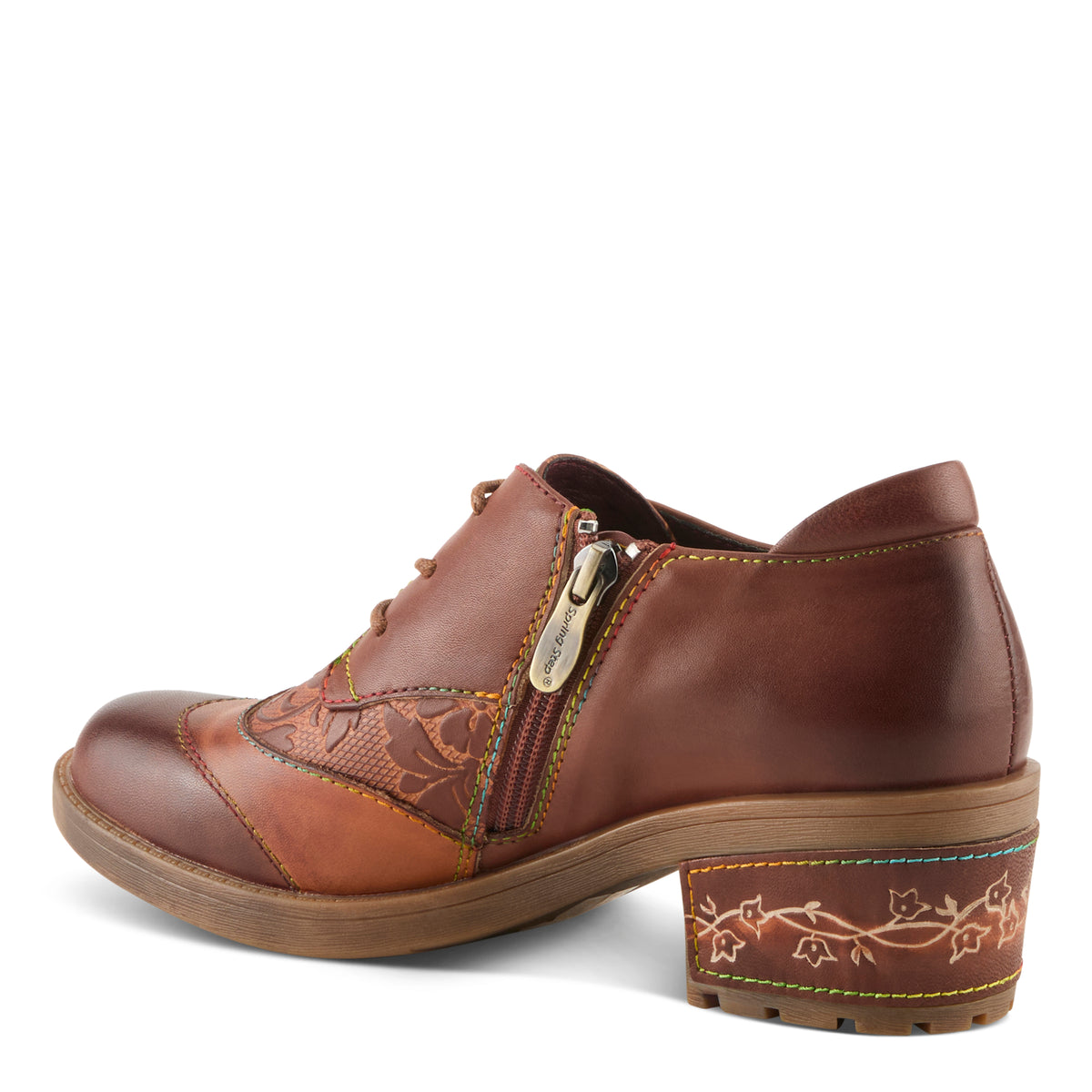 L'Artiste L'ARTISTE BRITEETOE SHOES shoe in black with handcrafted leather design