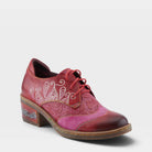 L'Artiste BRITEETOE SHOES in DARK RED, front view