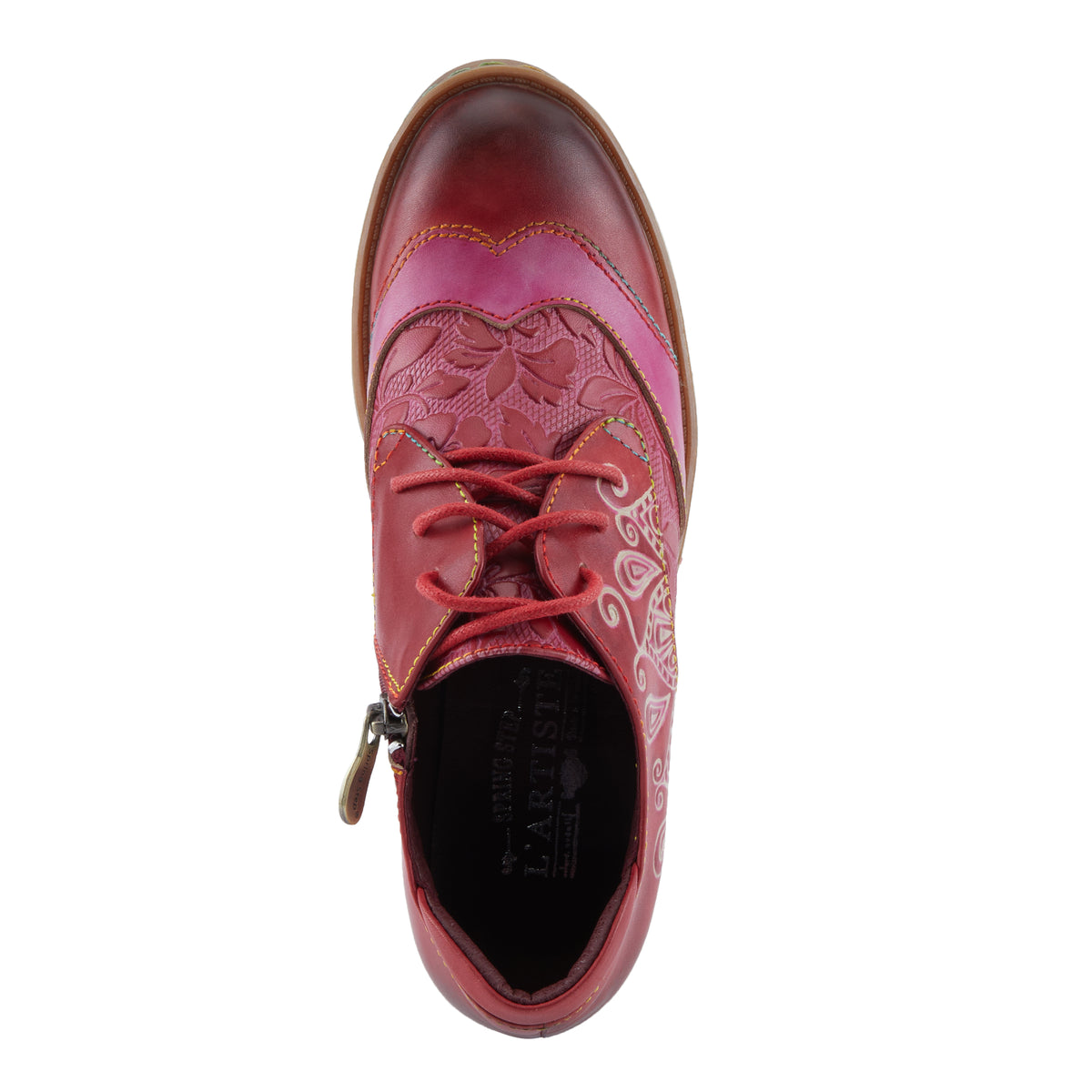 L'Artiste L'ARTISTE BRITEETOE SHOES shoe in blue with handcrafted leather design