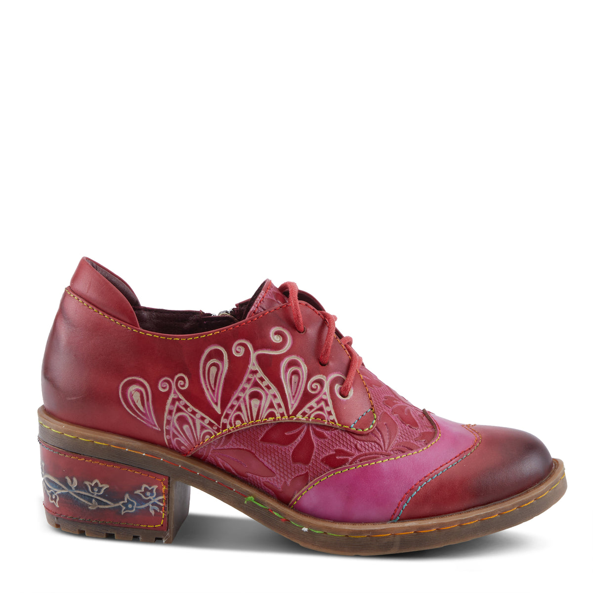 L'Artiste L'ARTISTE BRITEETOE SHOES shoe in blue with handcrafted leather design