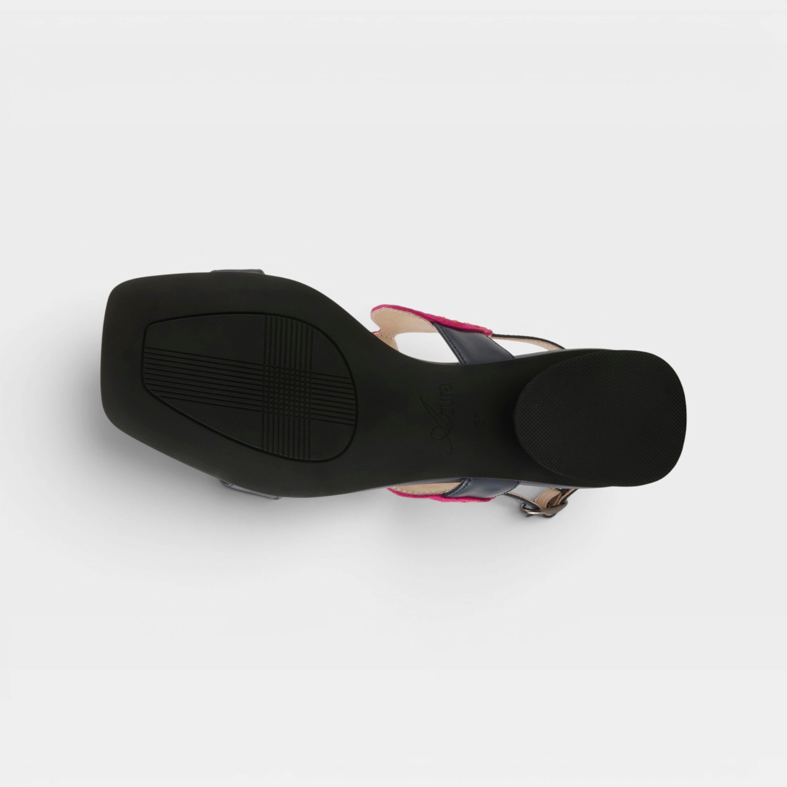 Azura Broider Navy Multi Sandal