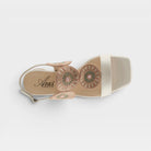 Azura Broider White Multi Sandal