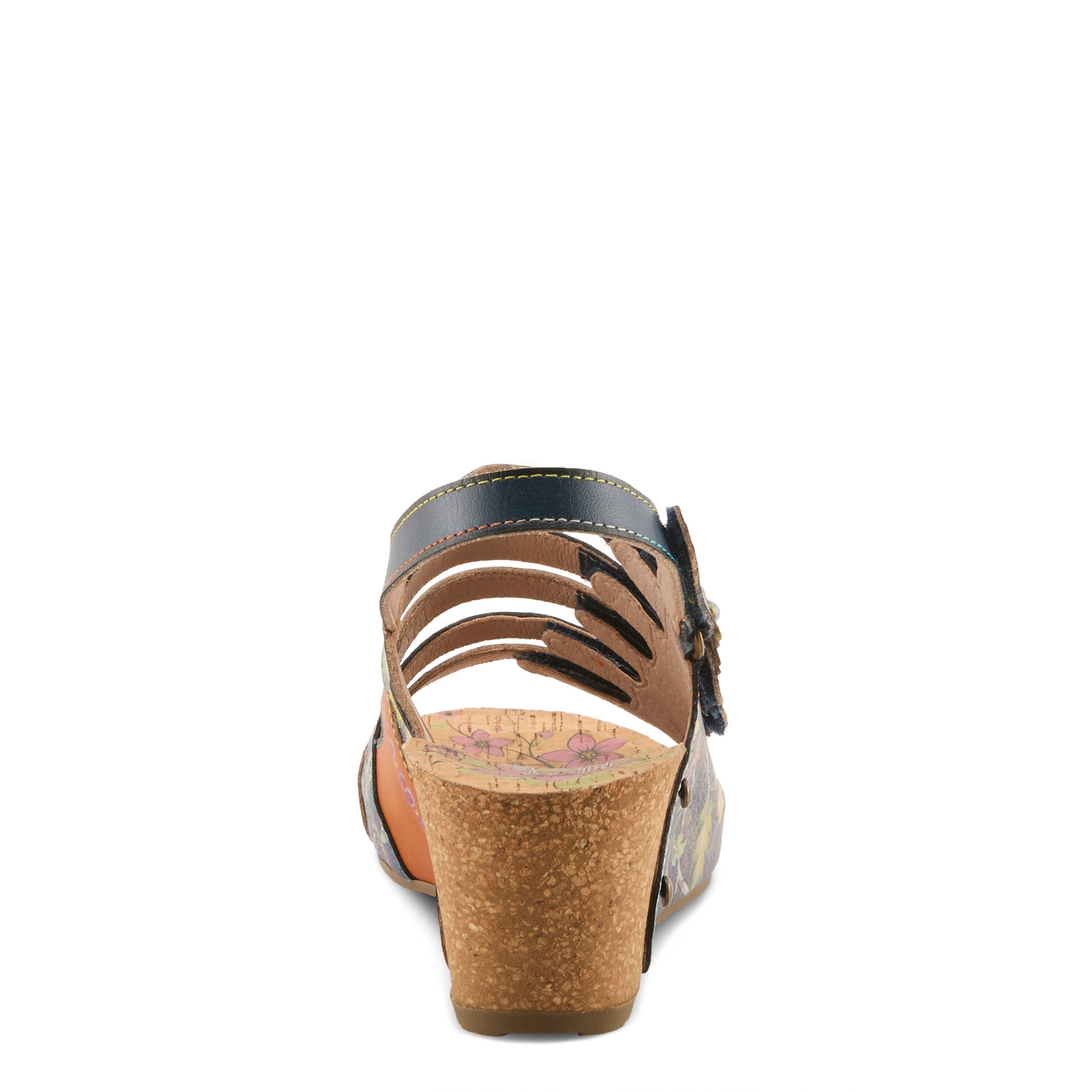 L'Artiste Buckleitup Cork Wedge heel Sandals - Spring Step Shoes