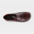 L'Artiste Burbank clogs in Bordeaux, top view