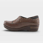 L'Artiste Burbank clogs in Grey, side view