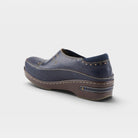 L'Artiste Burbank clogs in Navy, alternate angle view