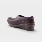 L'Artiste Burbank clogs in Purple, alternate angle view